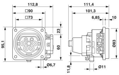 CHARX Three-Phase Type 2 Inlet